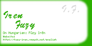 iren fuzy business card